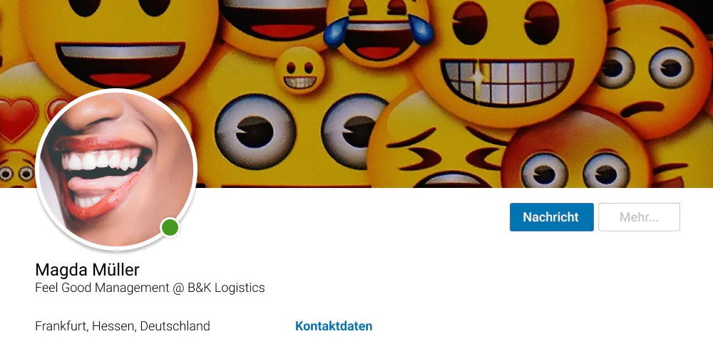 Beispiel für ein negatives LinkedIn Profilfoto